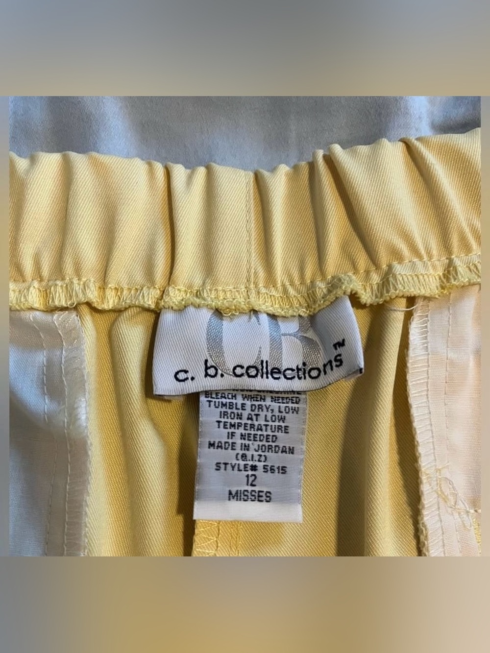 The Limited Straight-Leg Crop Pants in Pale Yellow CB Collection size 12 - Picture 5 of 8